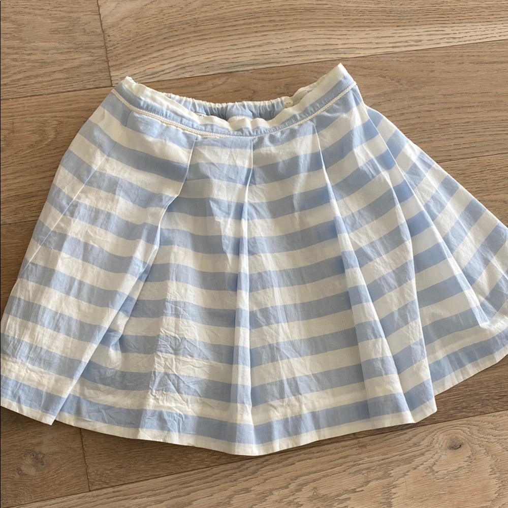 Blue and White Striped Women's Skirt